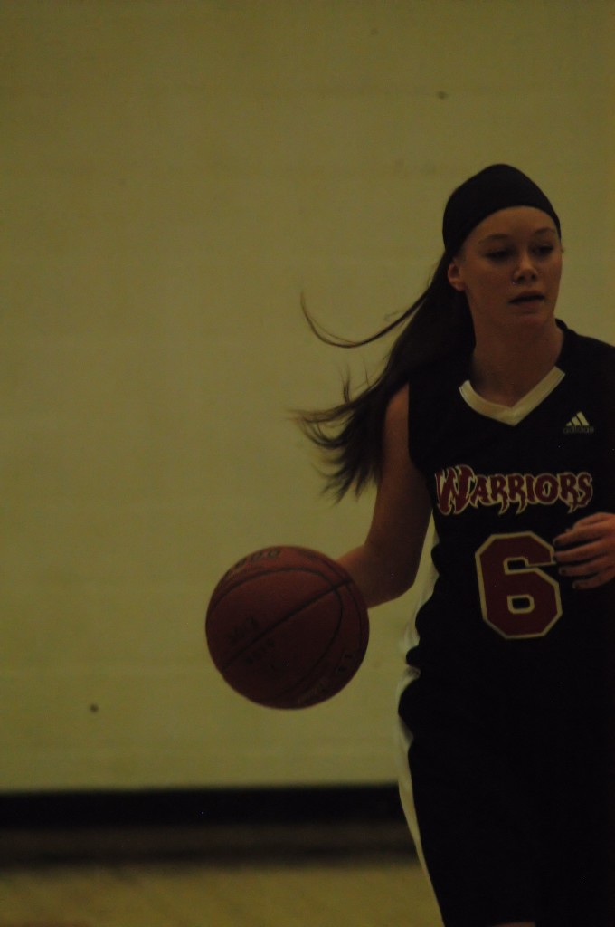 down the court
