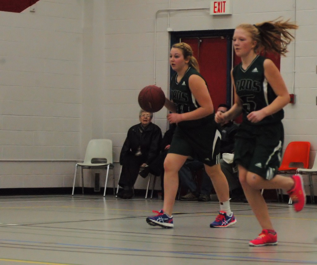 down the court
