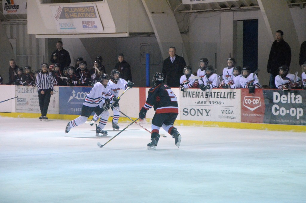 peewees up ice