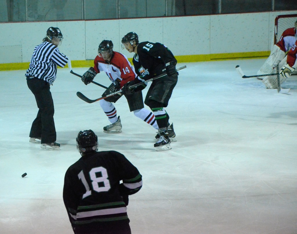 swhl puck after faceoff