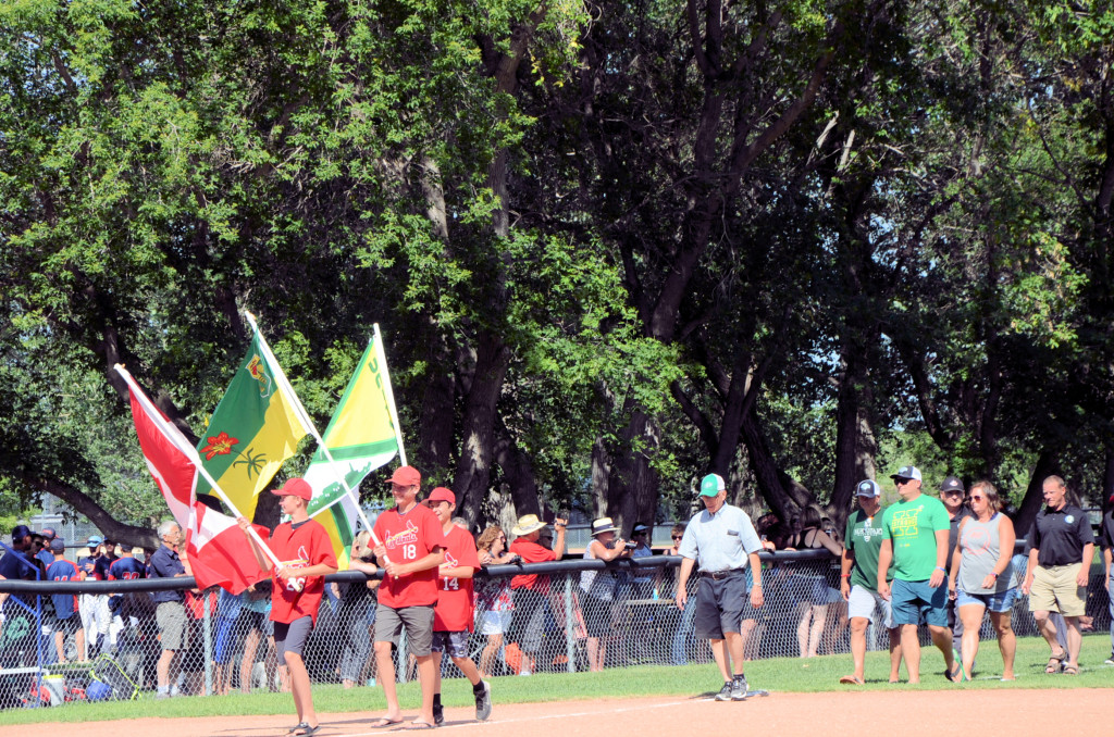 7450 baseball opening flags mayor & officials
